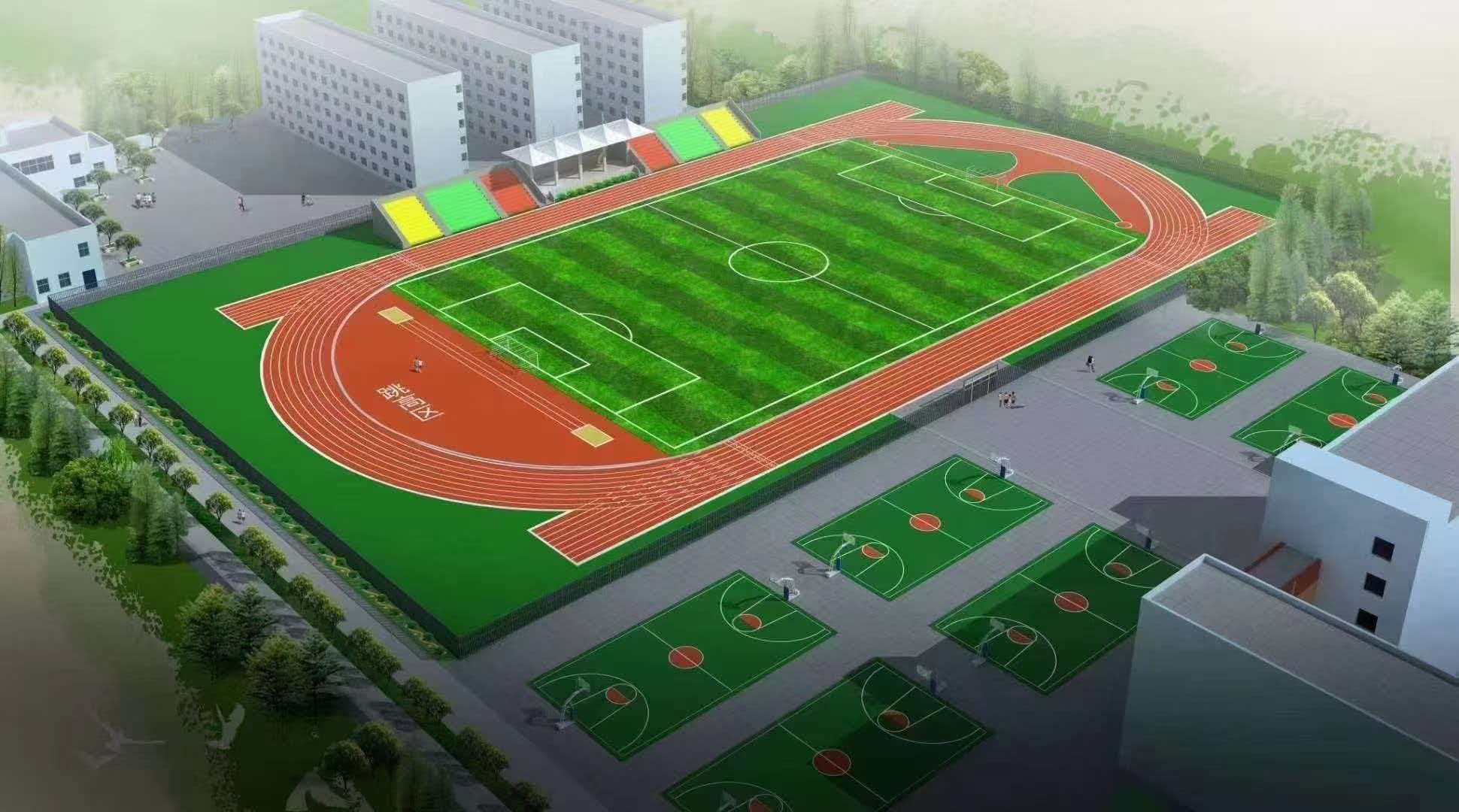 晋中市学校运动操场足球场人造草坪 - 方案